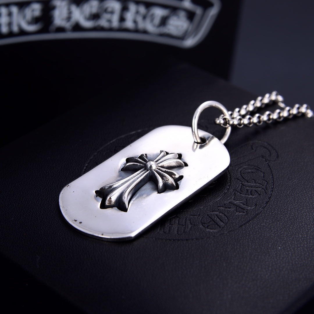 Signature Emblem Jewelry Accessory in Polished Metal-Tone – Design 068 side detail