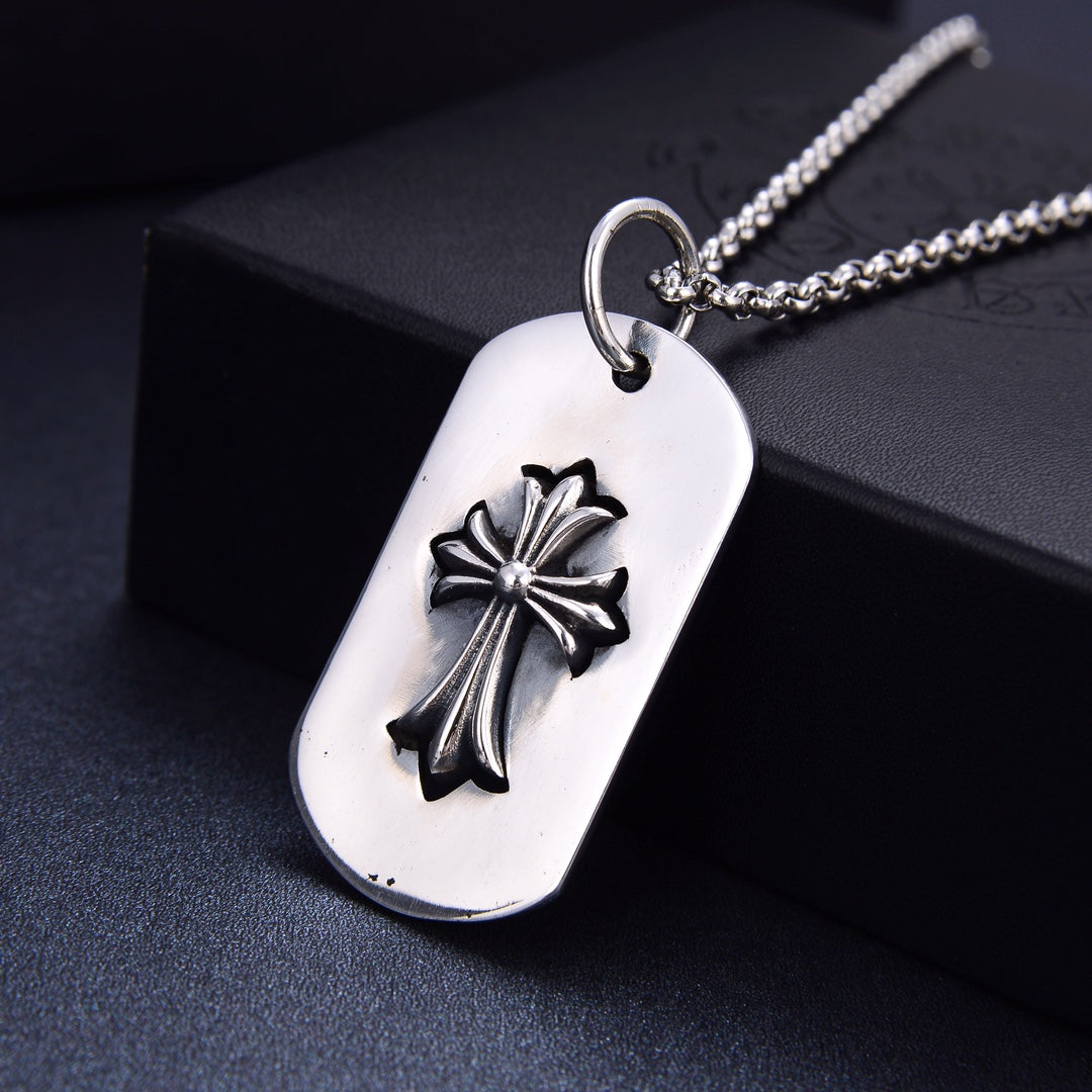 Signature Emblem Jewelry Accessory in Polished Metal-Tone – Design 064 front product view