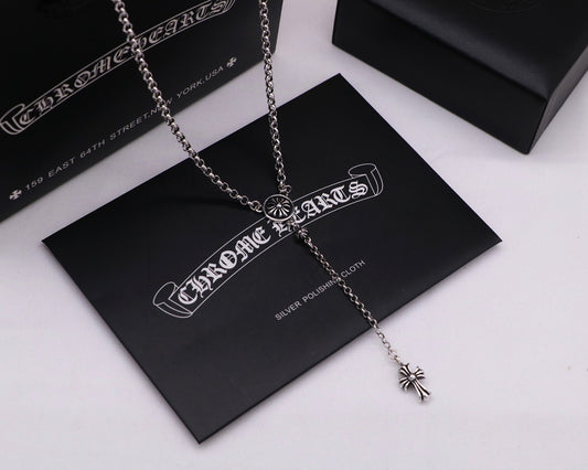 Signature Emblem Pendant Necklace in Polished Metal-Tone – Design 019 main product view