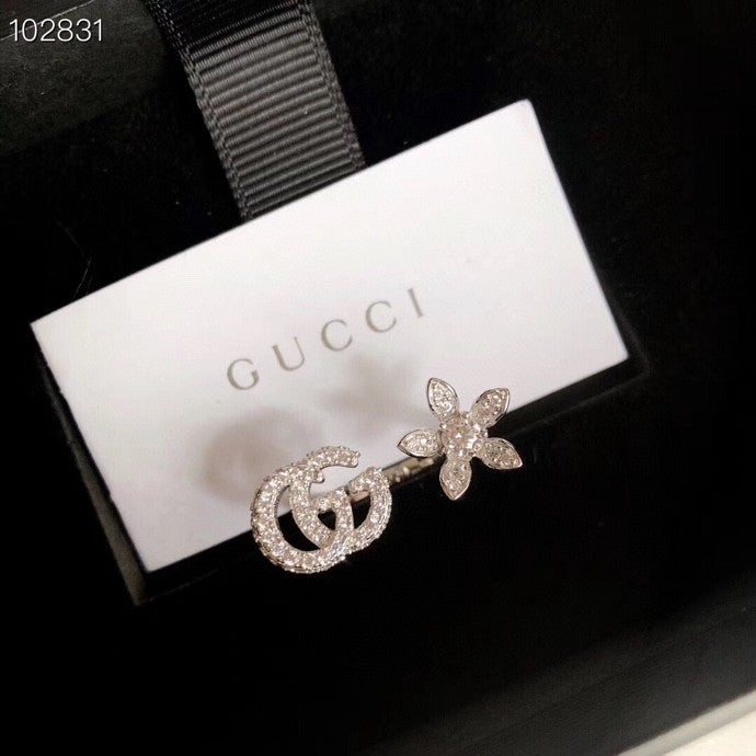 Double-G Emblem Statement Ring in Polished Metal-Tone – Design 010 main product view