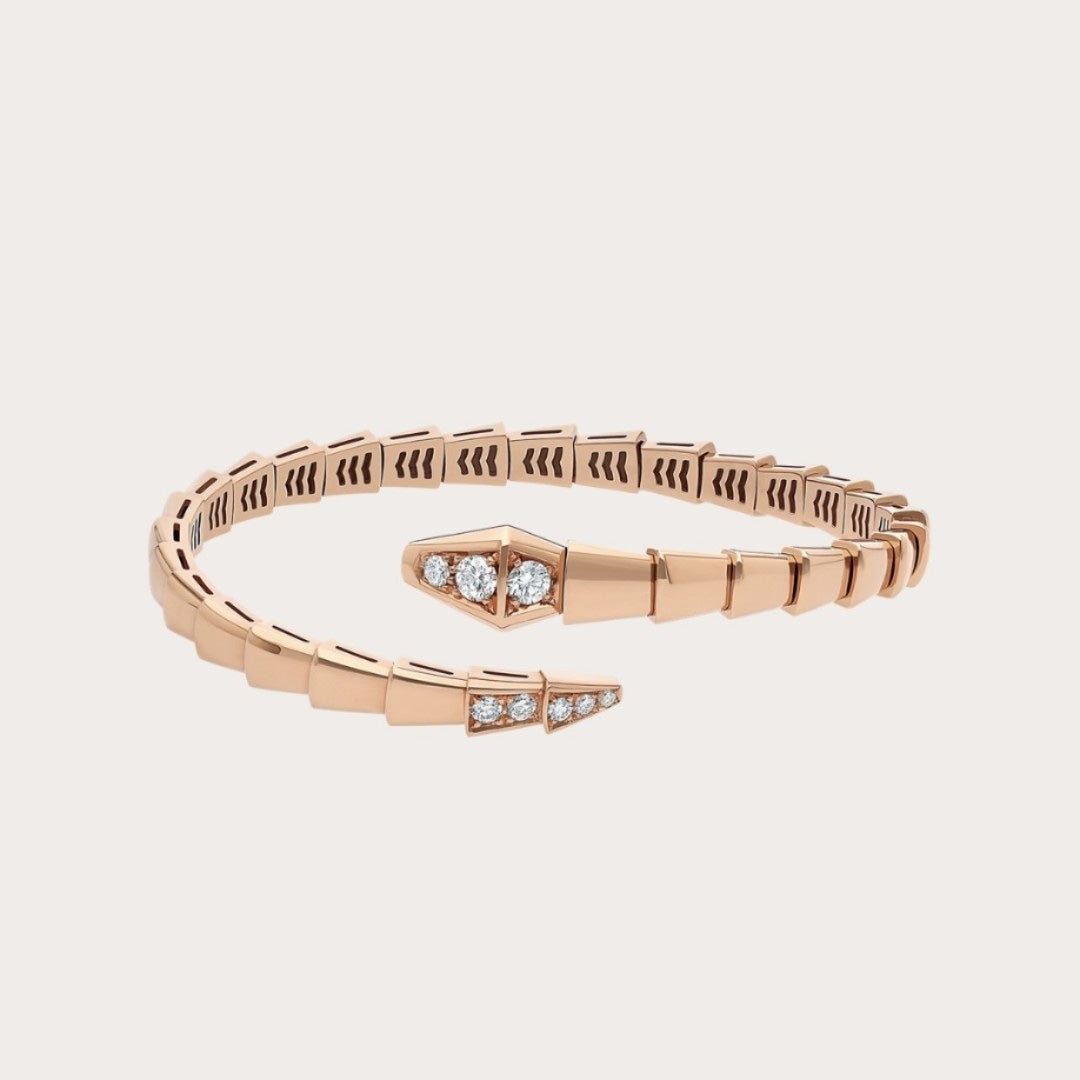 Serpentine Bangle in Rose-Gold-Tone – Rose Gold Detail – Design 003 main product view