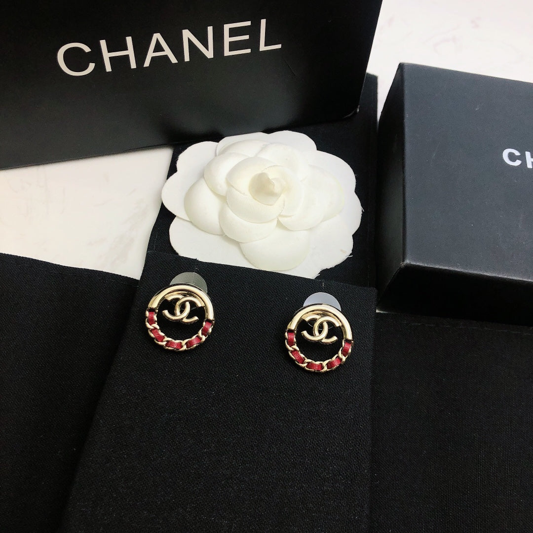 Signature Emblem Statement Earrings in Gold-Tone – Design 016 main product view