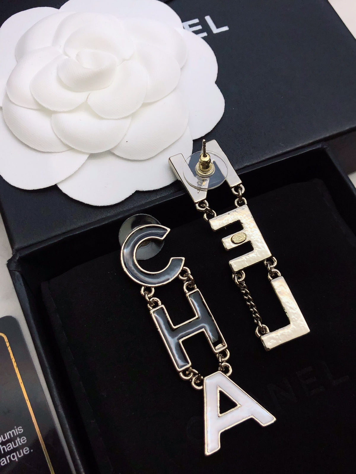 Signature Emblem Statement Earrings in Gold-Tone – Design 015 main product view