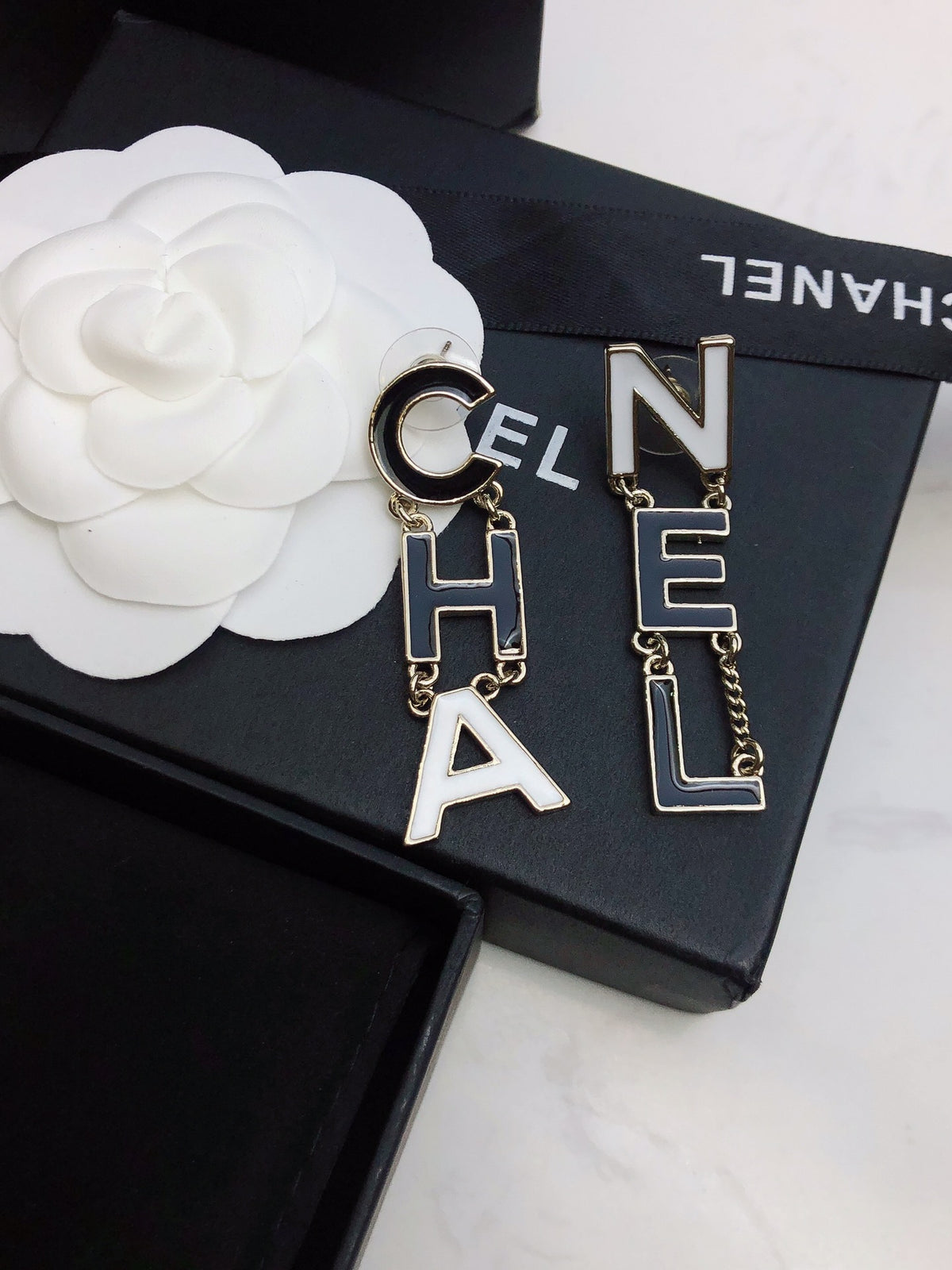 Signature Emblem Statement Earrings in Gold-Tone – Design 015 front product view