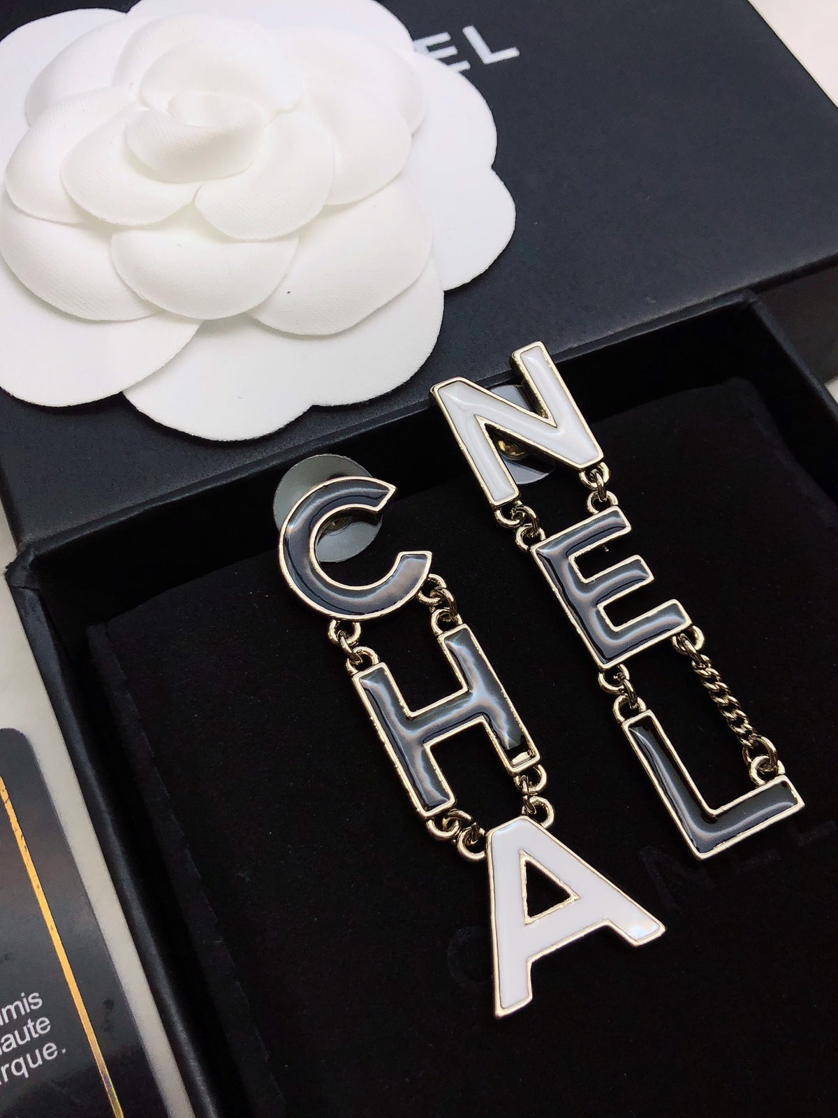 Signature Emblem Statement Earrings in Gold-Tone – Design 015 detail view