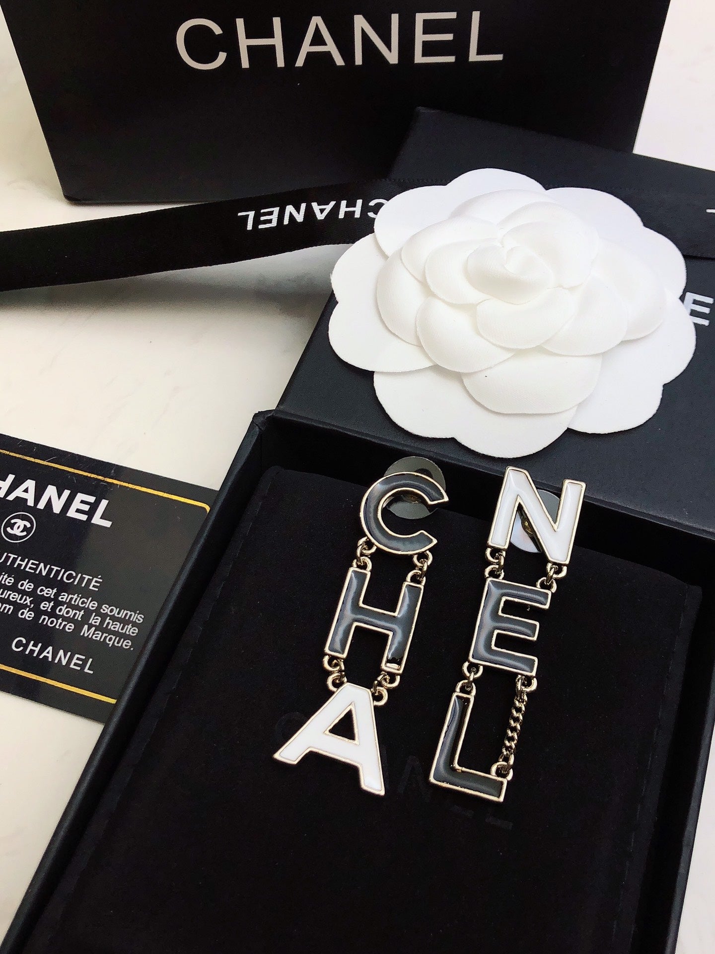 Signature Emblem Statement Earrings in Gold-Tone – Design 015 front product view
