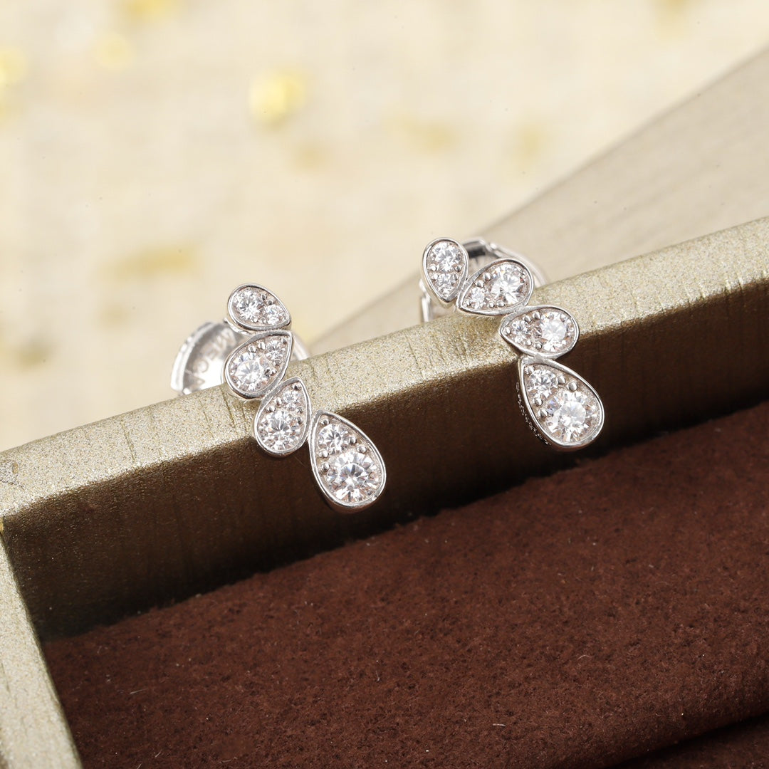 Signature Emblem Crystal-Accent Statement Earrings – Design 010 close-up detail
