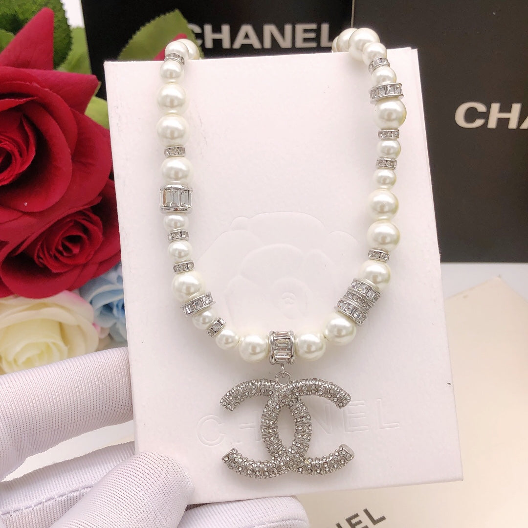 Pearl Jewelry Accessory in Silver-Tone front product view