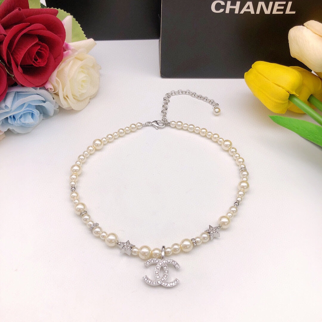 Star Pendant Necklace in Silver-Tone side detail