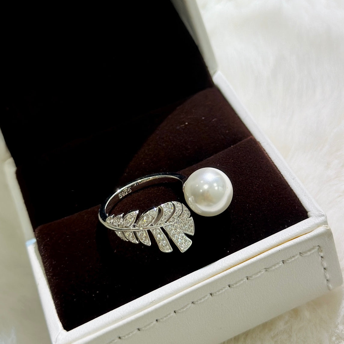 Pearl Statement Ring in Gold-Tone main product view