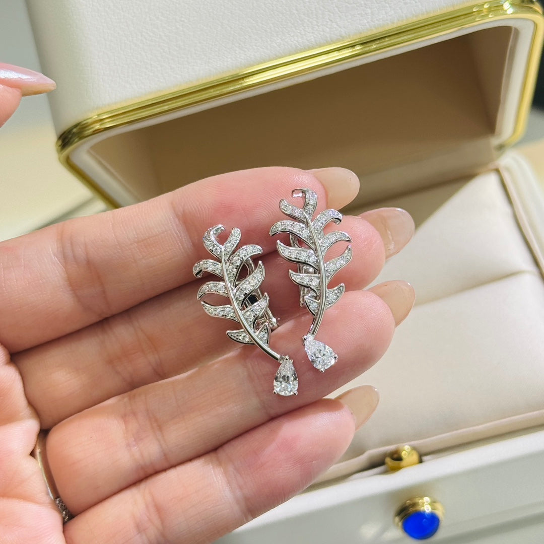 Signature Emblem Crystal-Accent Statement Earrings – Design 012 detail view