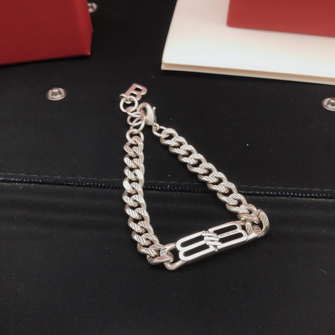 Geometric Emblem Bracelet in Gold-Tone side detail