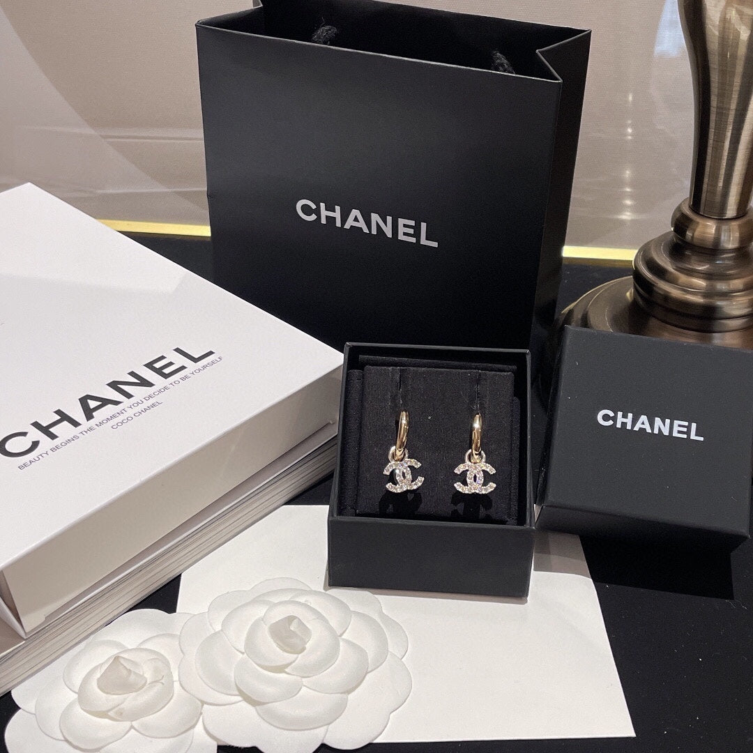 Signature Emblem Crystal-Accent Statement Earrings – Design 003 detail view