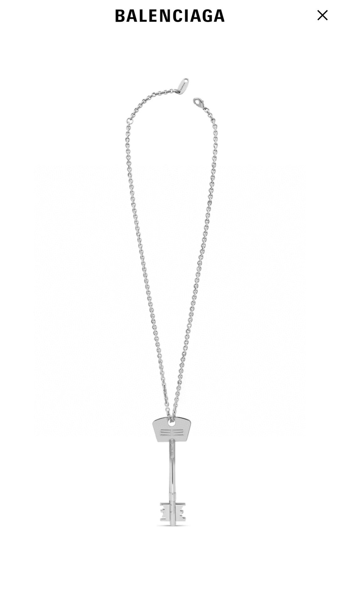 Geometric Emblem Pendant Necklace in Polished Metal-Tone – Design 086 main product view