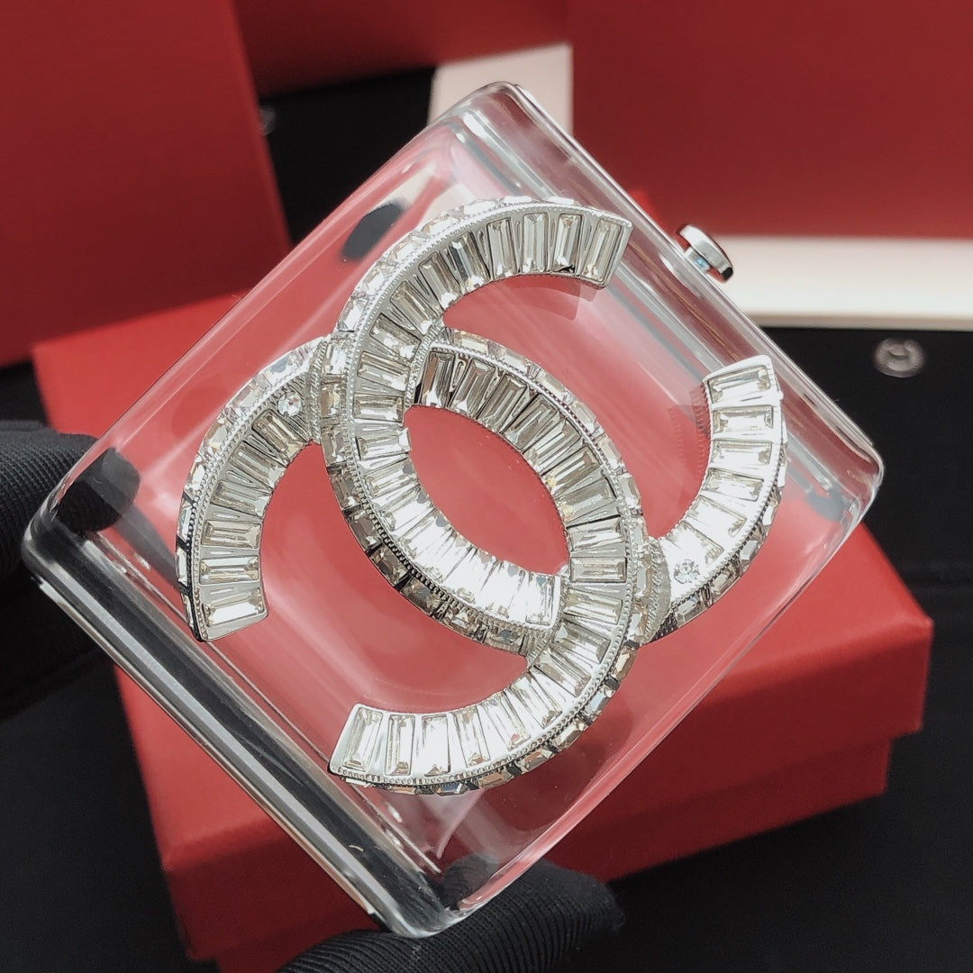 Signature Emblem Bangle in Gold-Tone – White Detail – Design 002 main product view