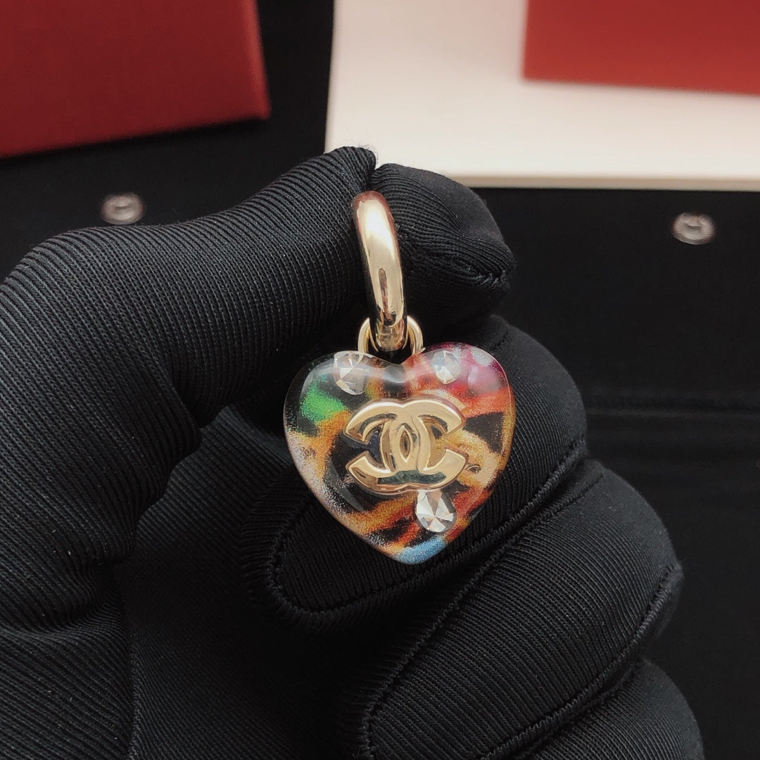 Heart Statement Earrings in Gold-Tone – Heart Detail – Design 002 front product view