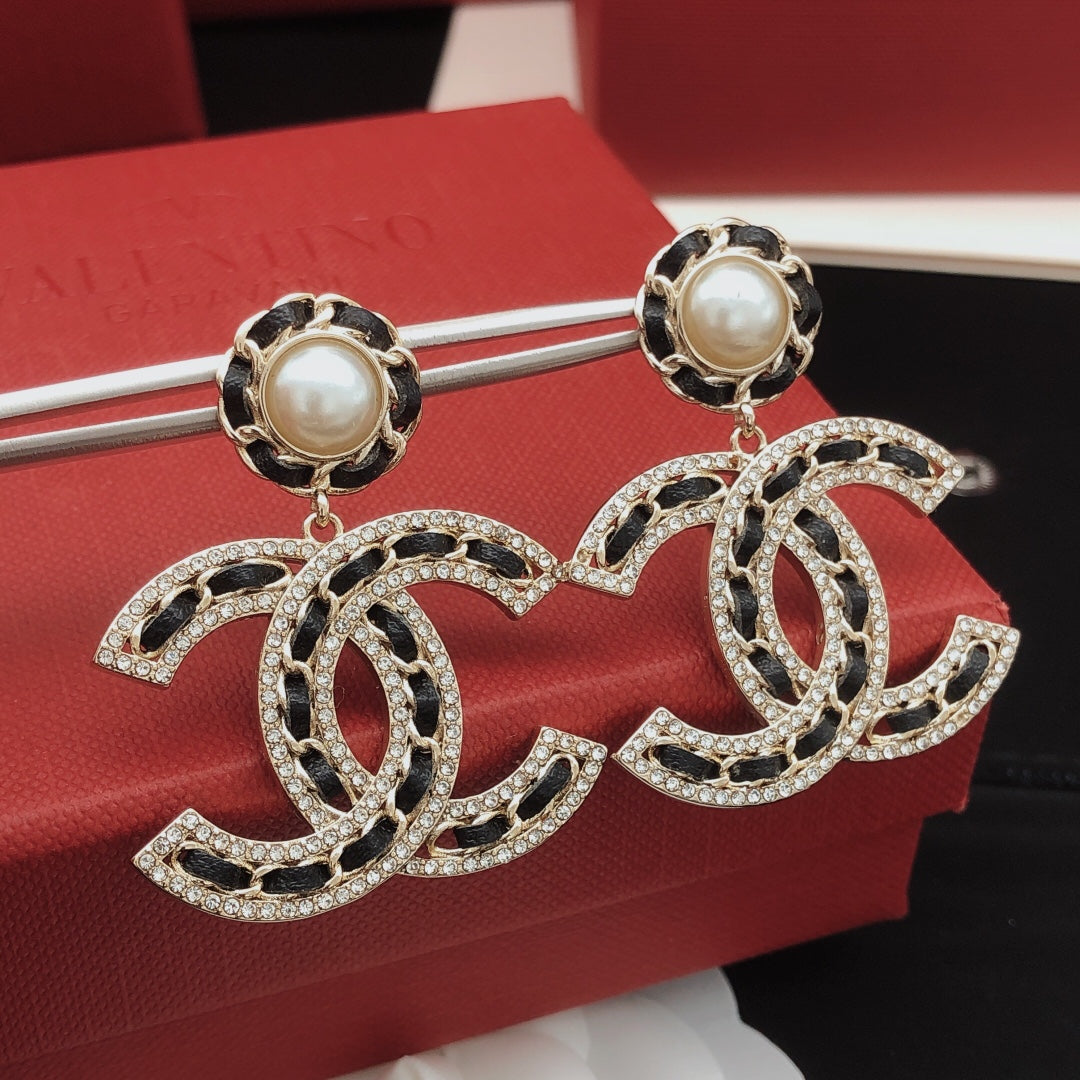 Signature Emblem Statement Earrings in Gold-Tone – Design 031 main product view