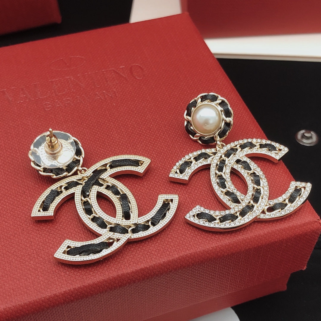 Signature Emblem Statement Earrings in Gold-Tone – Design 031 detail view