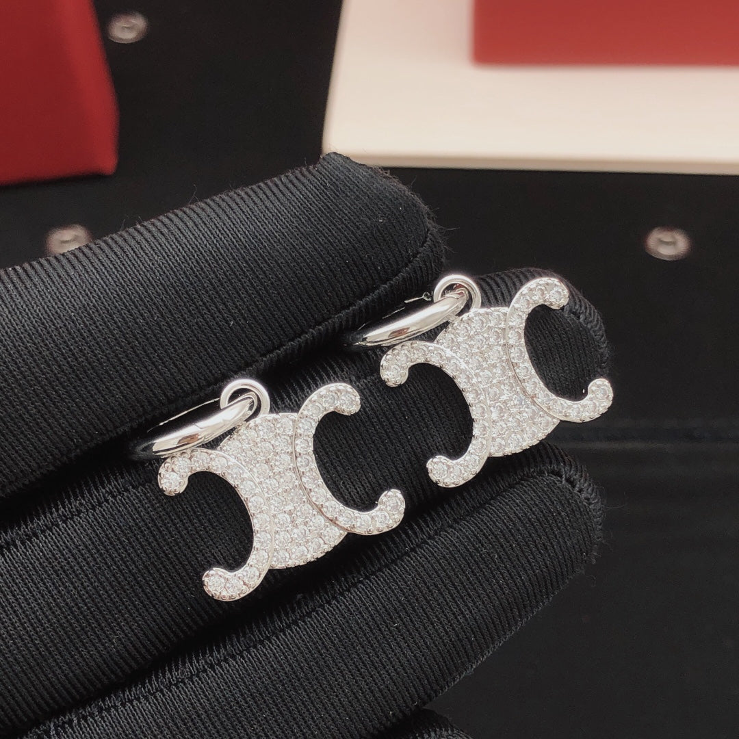 Signature Emblem Crystal-Accent Drop Earrings main product view