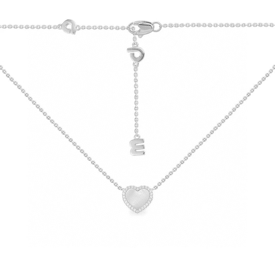Adjustable Heart Pendant Necklace in Polished Metal-Tone main product view