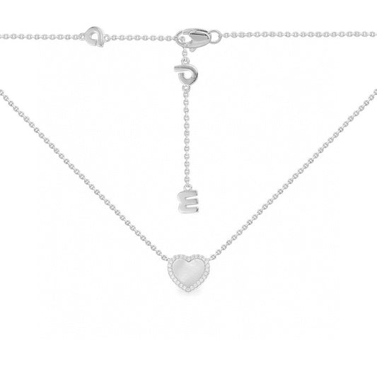 Adjustable Heart Pendant Necklace in Polished Metal-Tone main product view