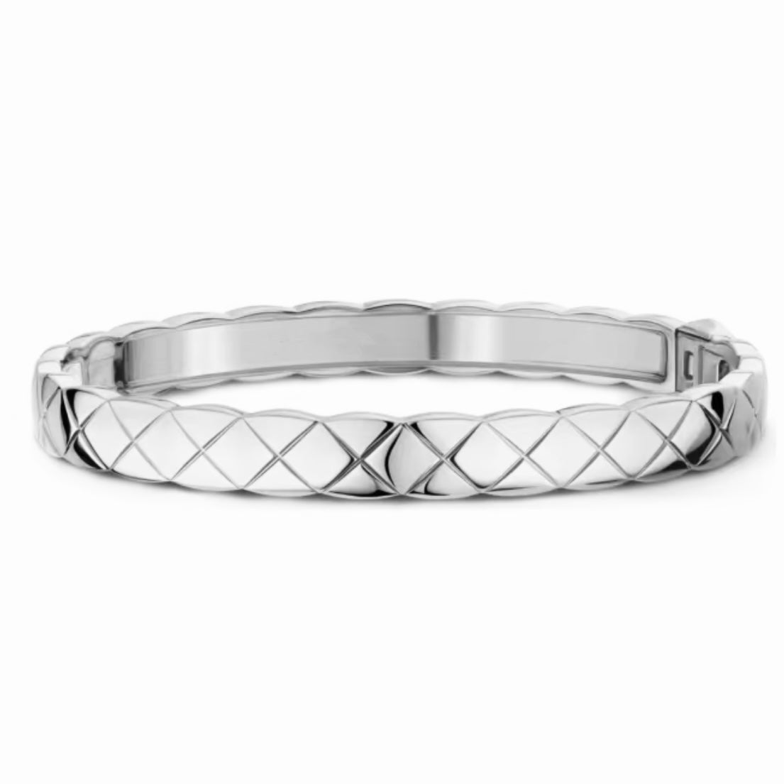 Signature Emblem Bangle in Gold-Tone – Design 008 front product view