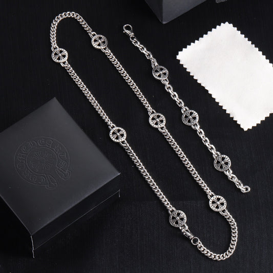 Signature Emblem Bracelet in Polished Metal-Tone – Design 036 main product view