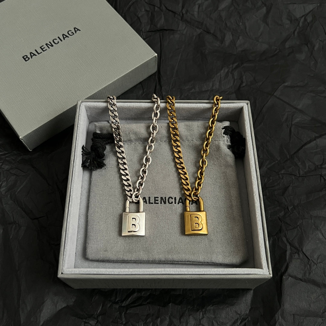 Geometric Emblem Pendant Necklace in Polished Metal-Tone – Vintage Detail – Design 085 detail view