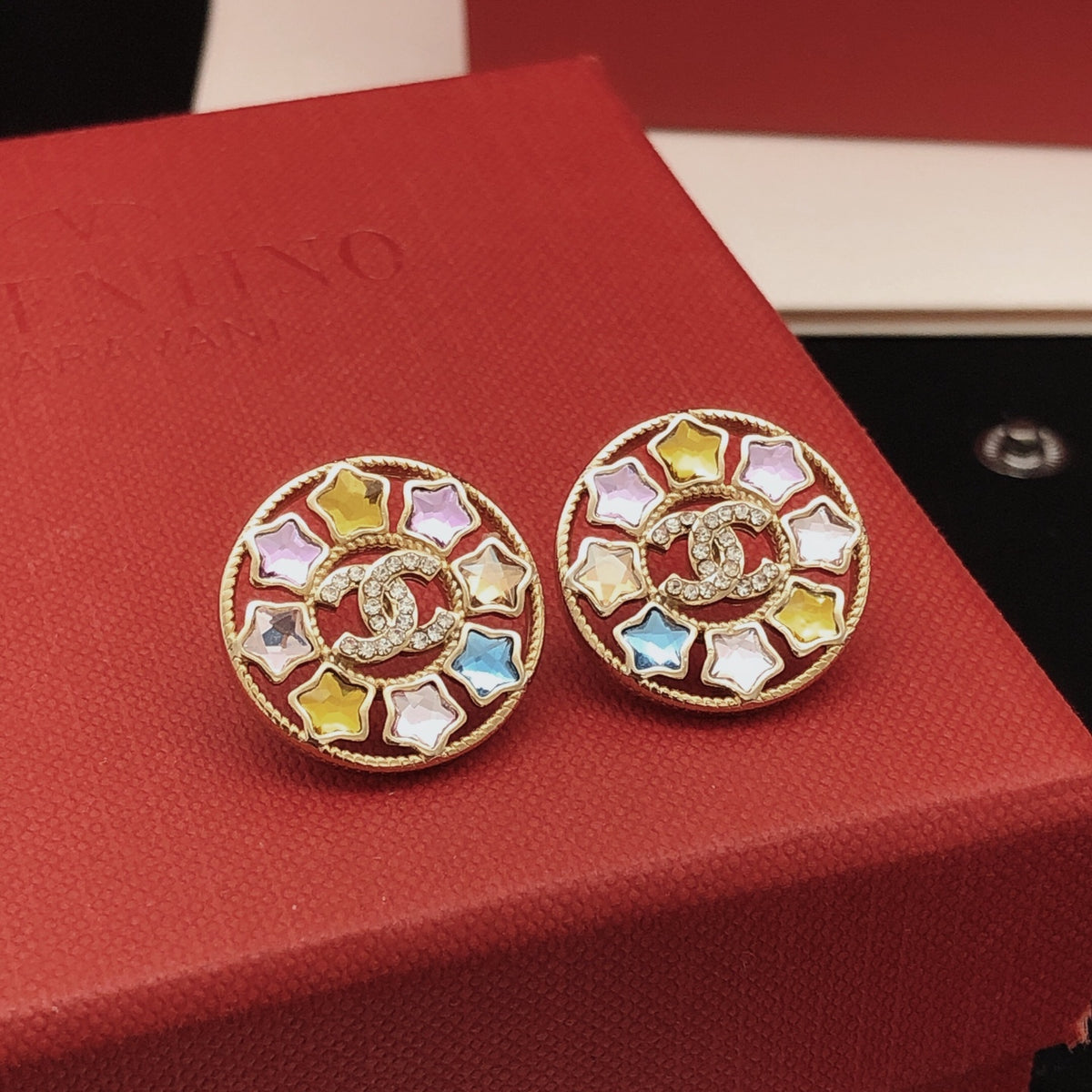 Star Crystal-Accent Stud Earrings main product view