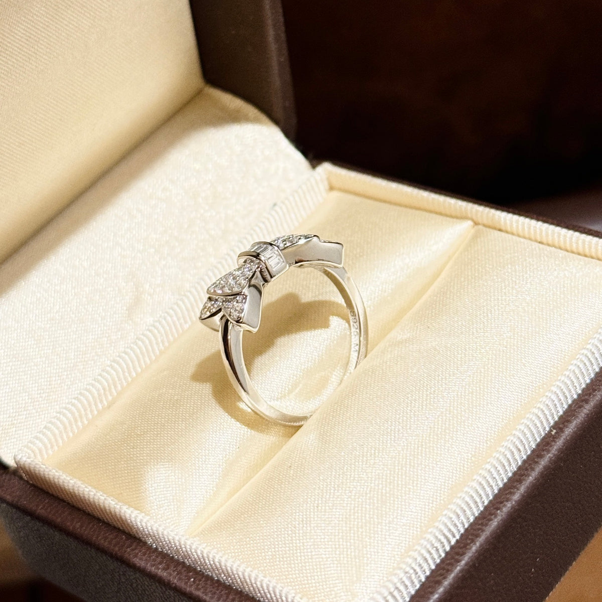Bow Statement Ring in Gold-Tone close-up detail