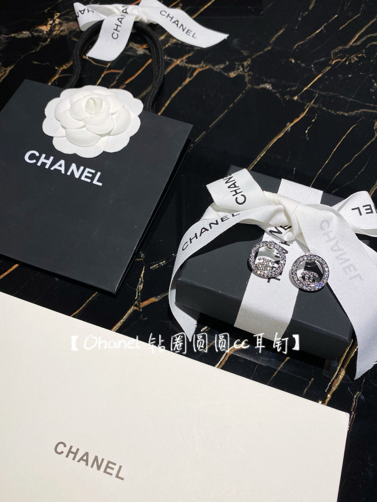 Round Crystal-Accent Stud Earrings – White Detail front product view