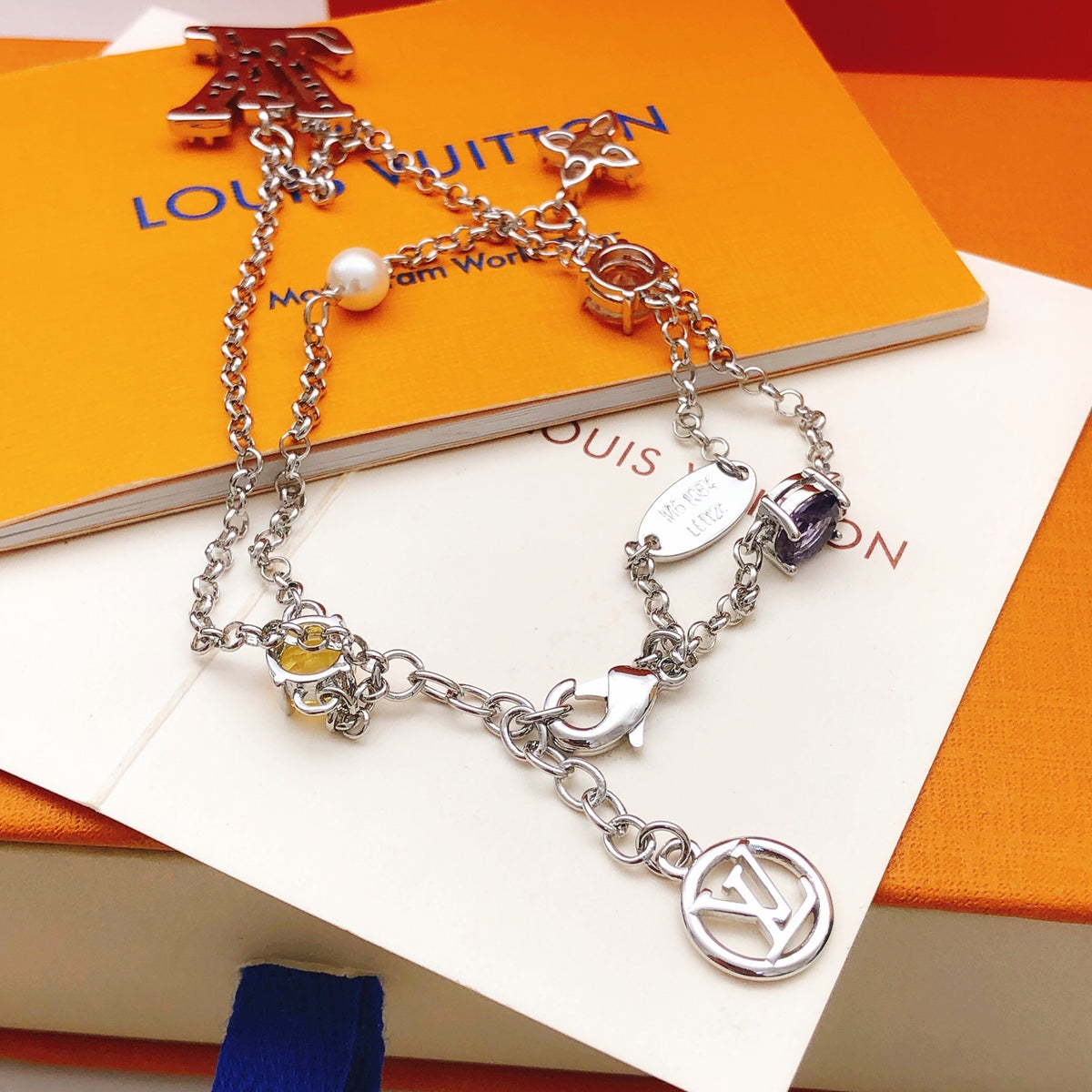Geometric Emblem Bracelet in Gold-Tone – Design 019 front product view