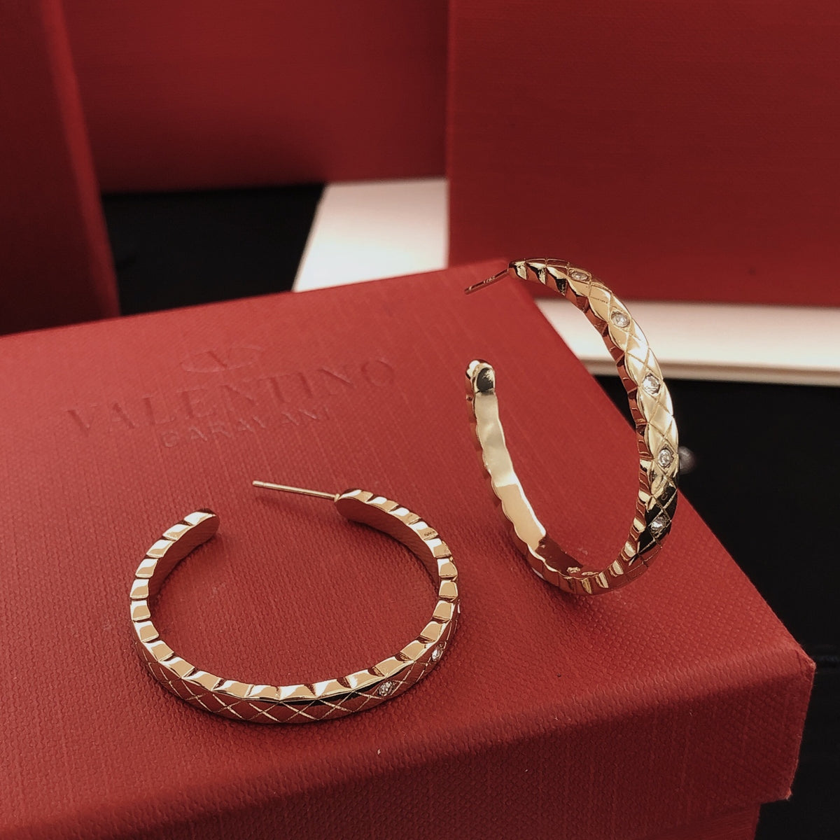 Moon Statement Earrings in Gold-Tone – Design 002 main product view