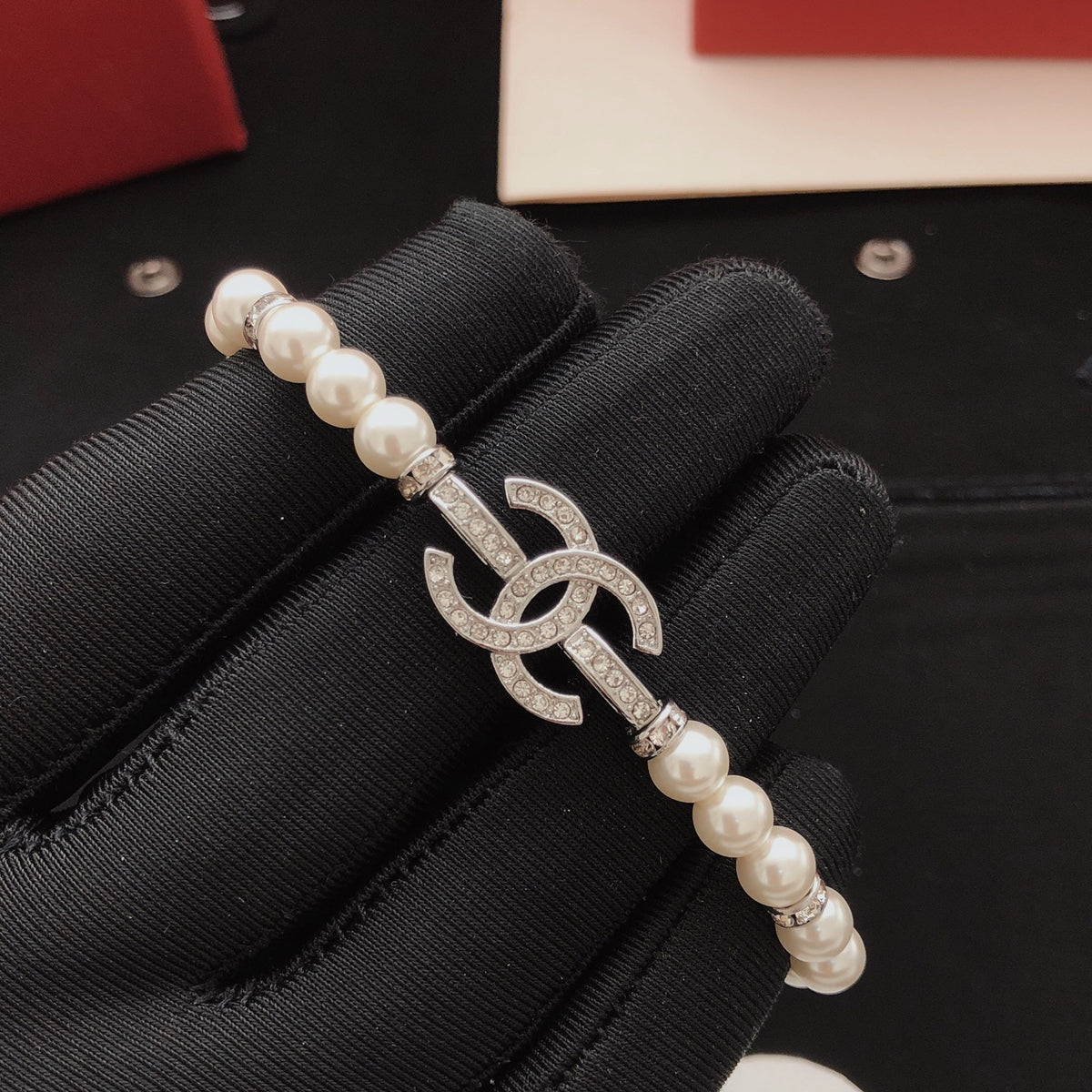 Pearl Bracelet in Silver-Tone front product view
