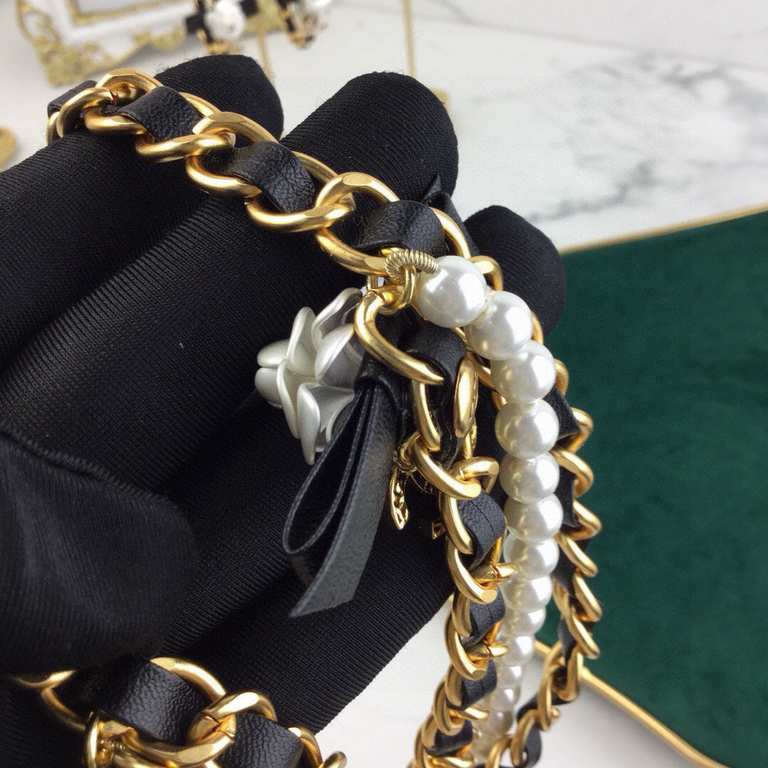 Camellia Jewelry Accessory in Gold-Tone – Camellia Detail – Design 003 main product view