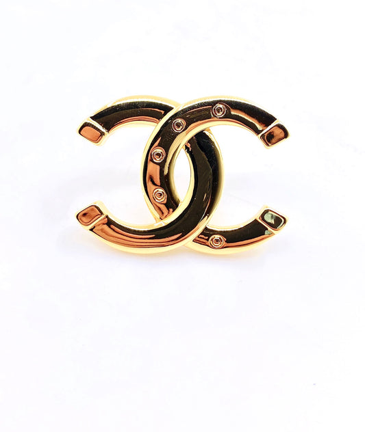 Signature Emblem Brooch in Gold-Tone – Design 003 main product view