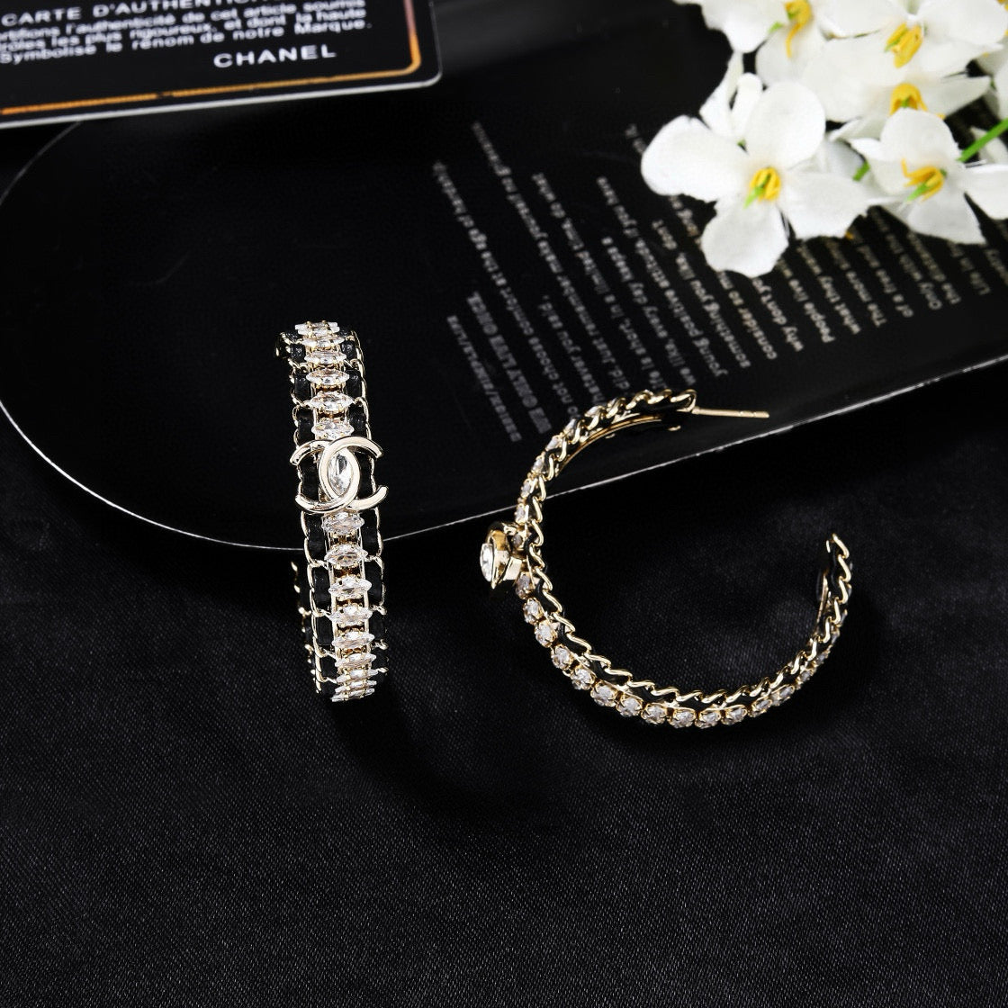 Signature Emblem Statement Earrings in Polished Metal-Tone – Design 007 front product view