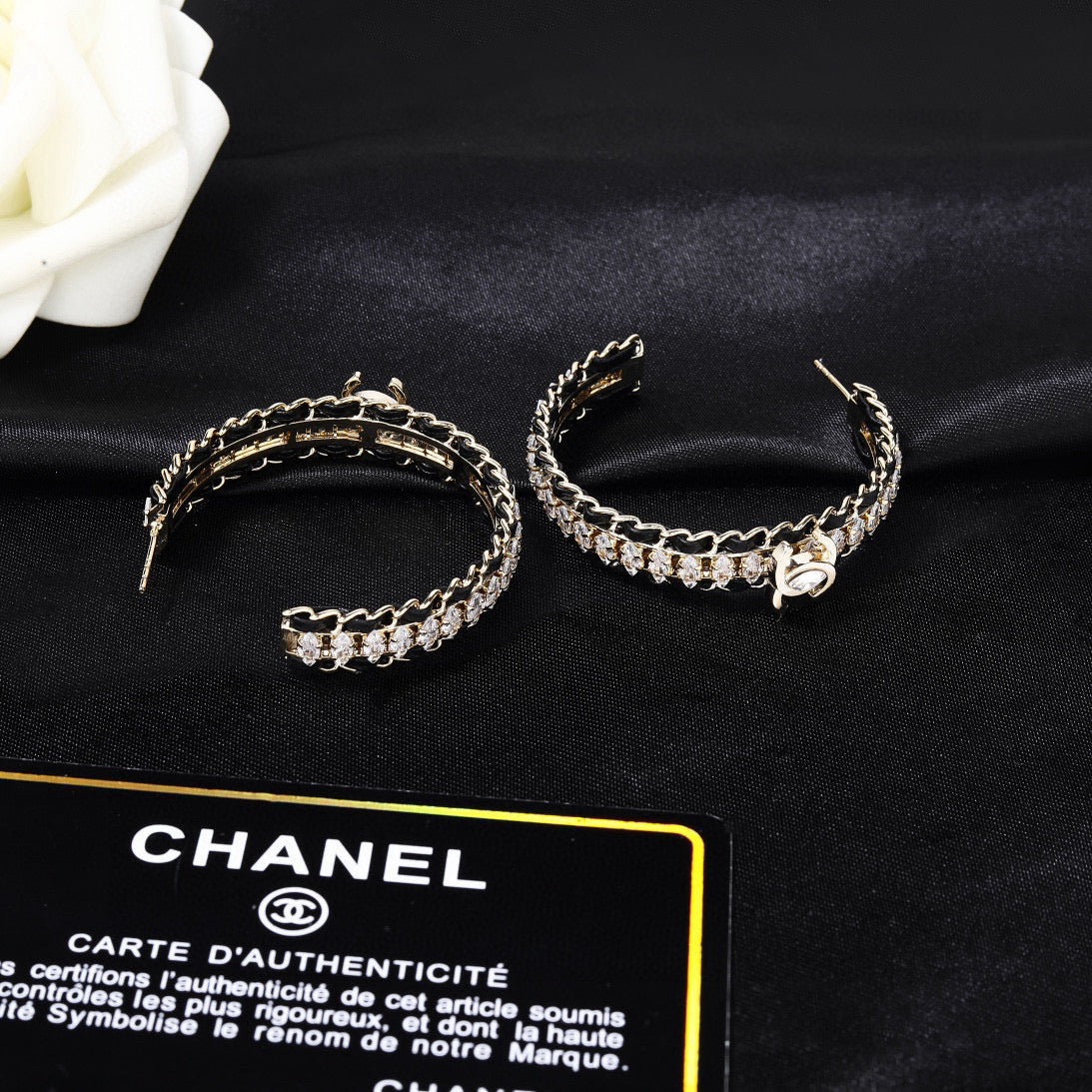 Signature Emblem Statement Earrings in Polished Metal-Tone – Design 007 front product view