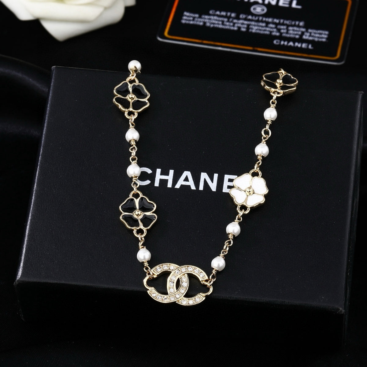 Signature Emblem Jewelry Accessory in Polished Metal-Tone – Design 010 front product view