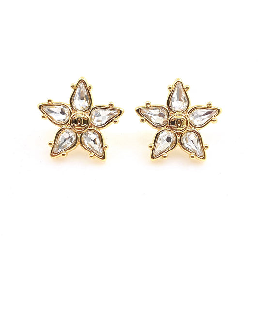 Signature Emblem Crystal-Accent Stud Earrings – Design 003 main product view