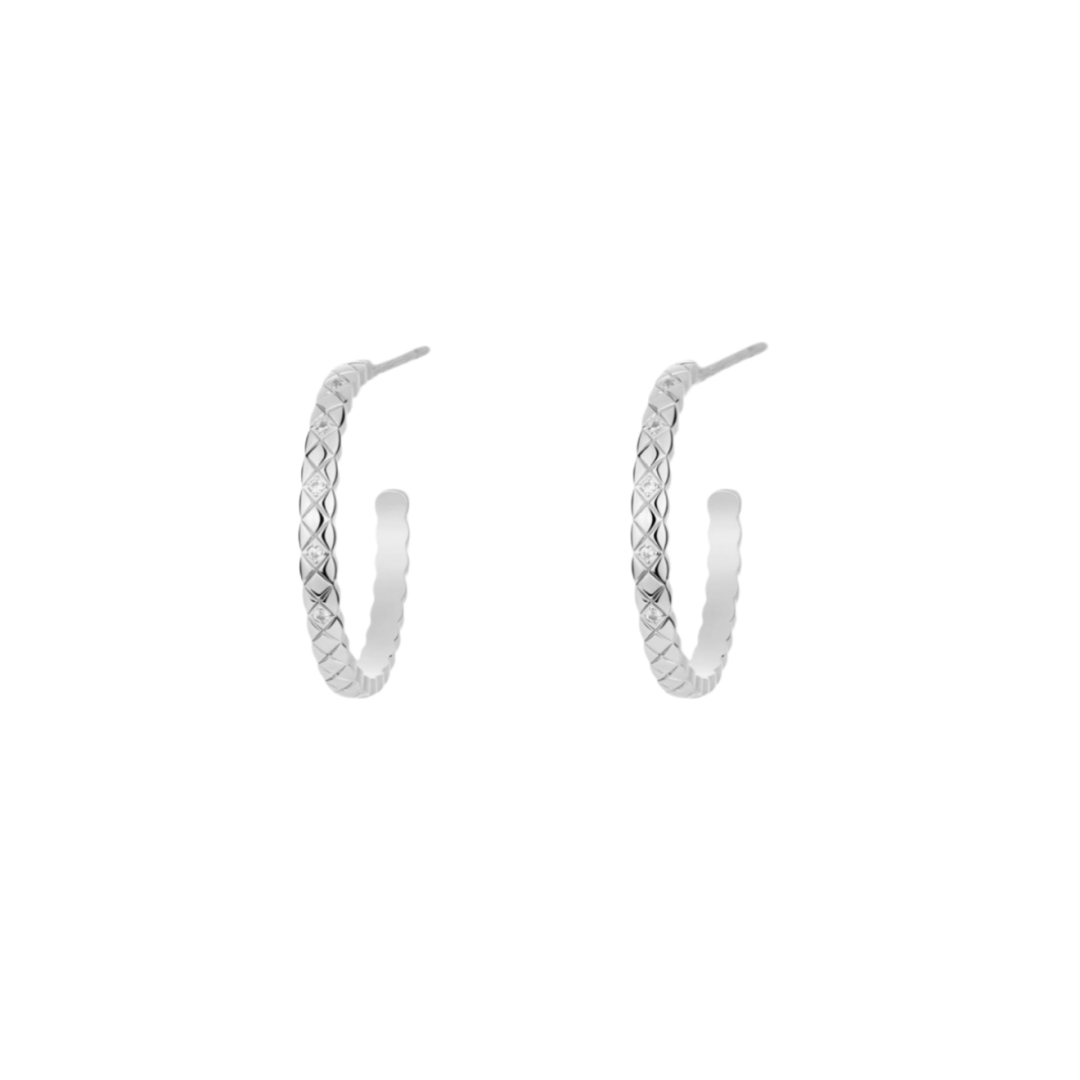 Signature Emblem Crystal-Accent Statement Earrings – Design 004 front product view