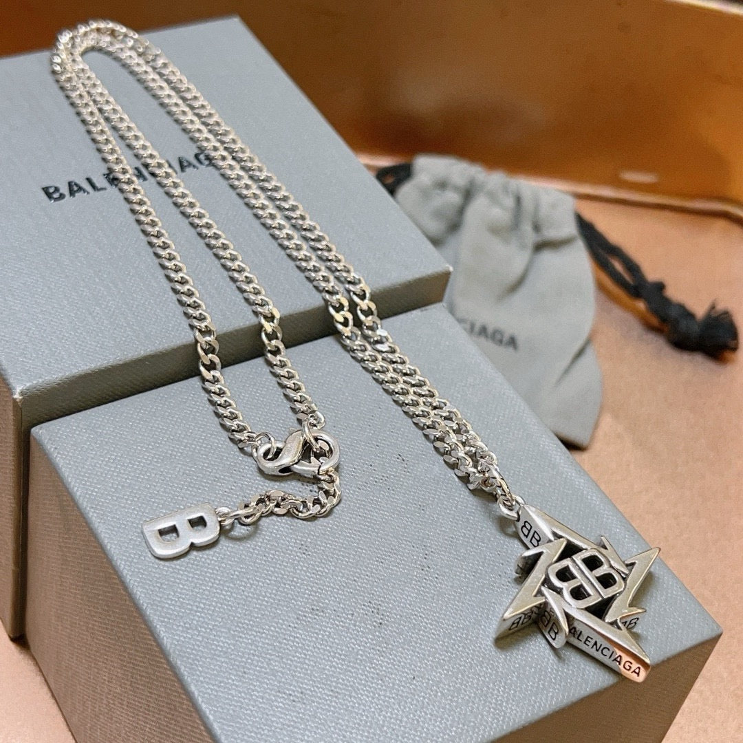 Geometric Emblem Pendant Necklace in Polished Metal-Tone – Vintage Detail – Design 033 main product view