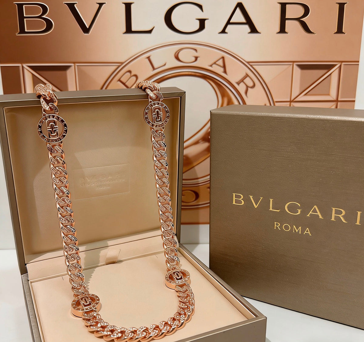 Geometric Emblem Pendant Necklace in Gold-Tone – Design 005 front product view