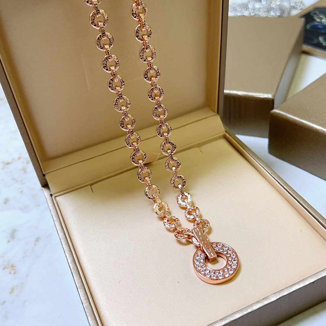 Geometric Emblem Statement Ring in Rose-Gold-Tone – Rose Gold Detail main product view