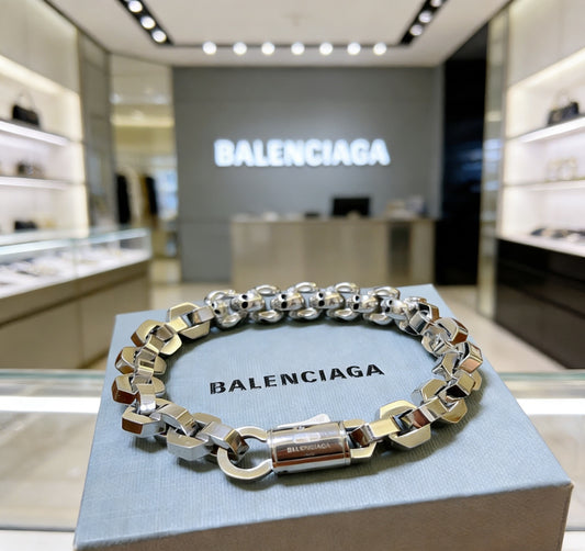 Geometric Emblem Bracelet in Polished Metal-Tone – Design 033 main product view