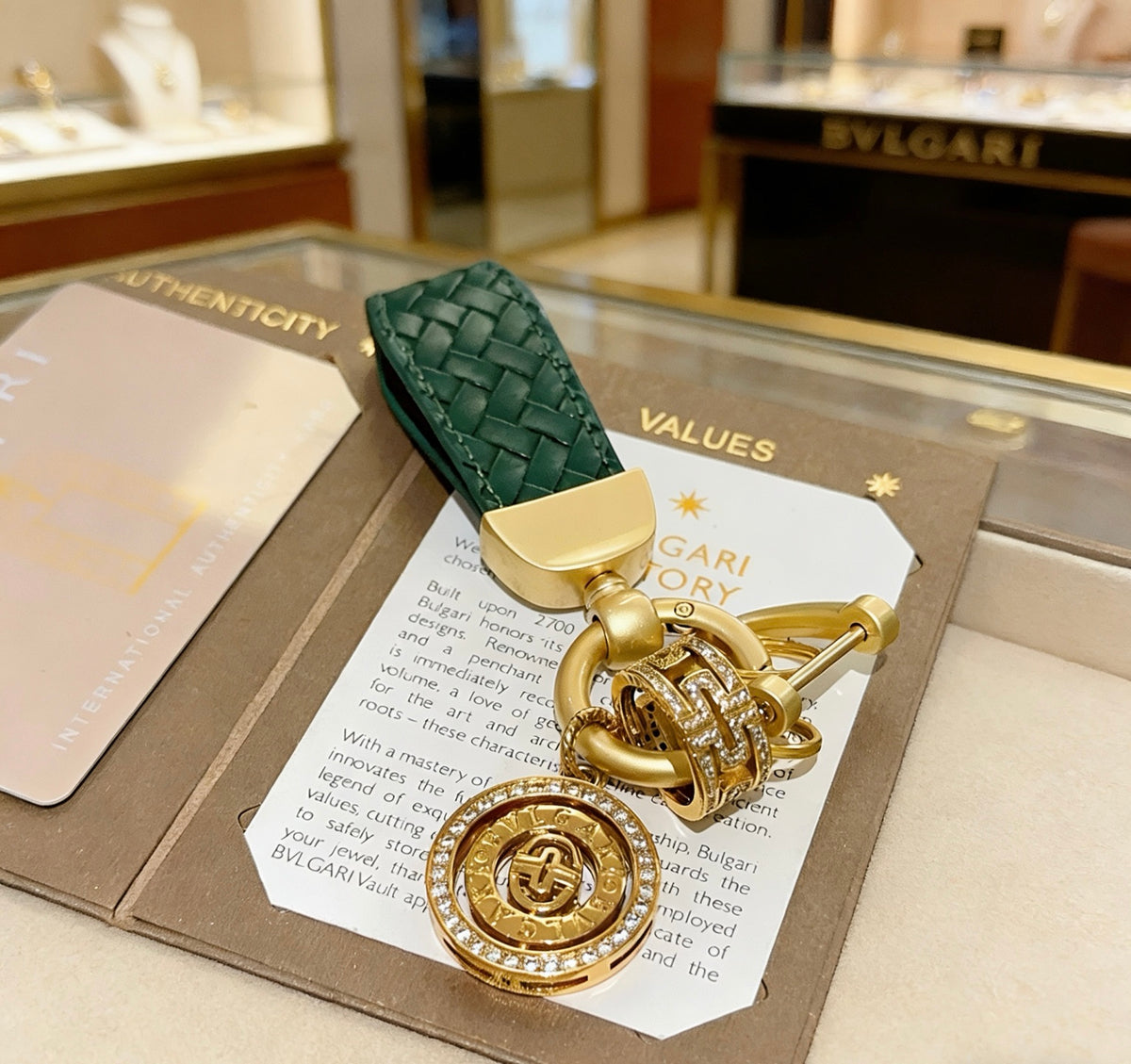 Key Jewelry Accessory in Polished Metal-Tone – Design 001 main product view
