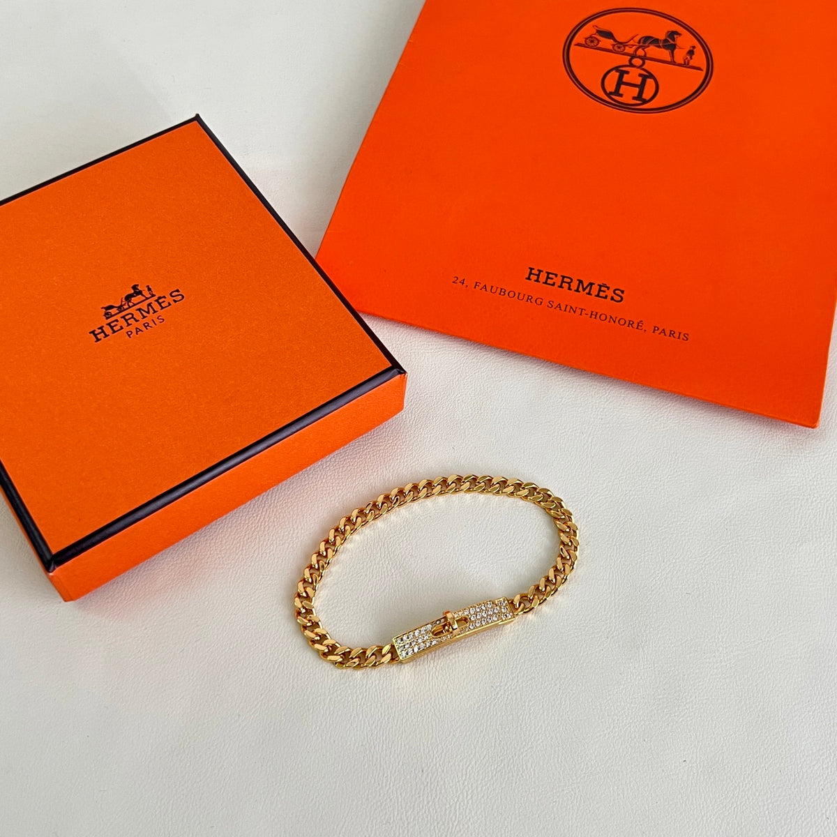 Signature Emblem Bracelet in Gold-Tone – Design 003 main product view