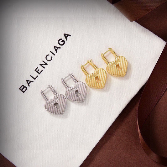 Ring Motif Statement Earrings in Gold-Tone – Design 001 main product view