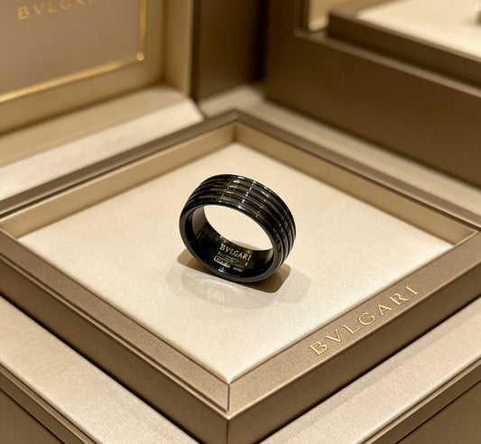 Geometric Emblem Statement Ring in Gold-Tone – Gold Detail – Design 005 main product view