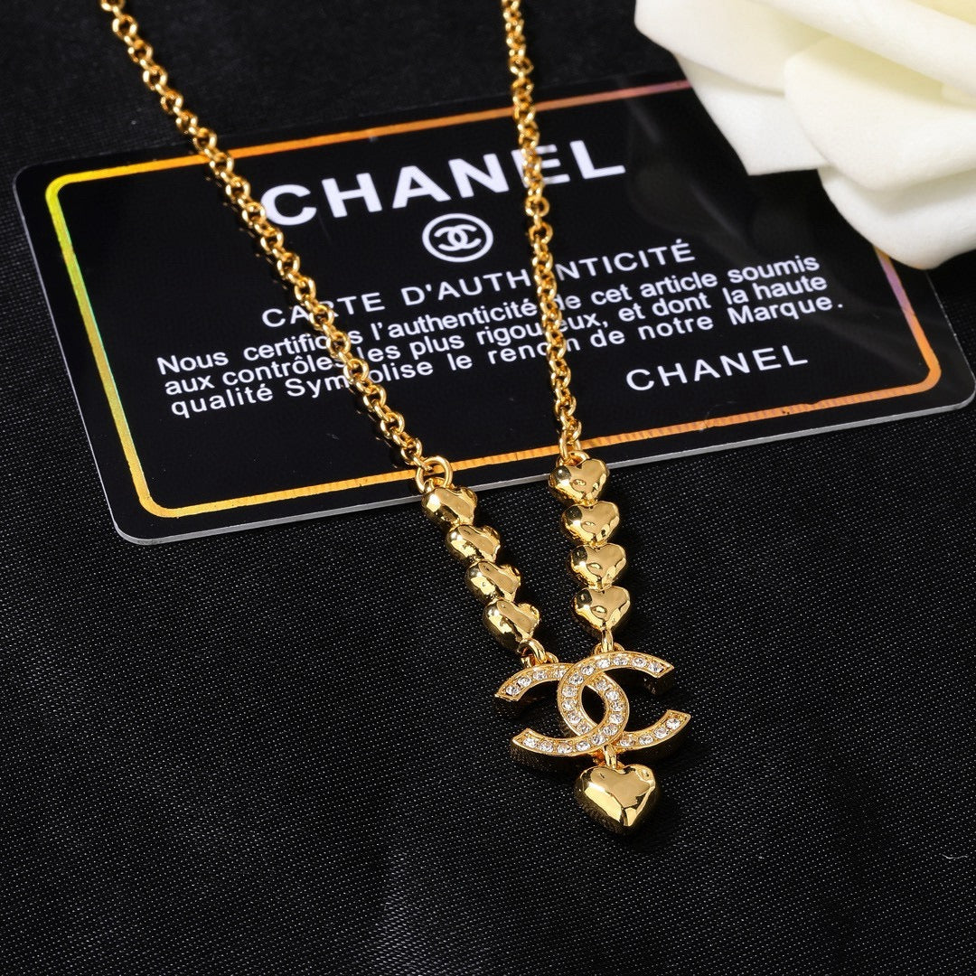 Letter Pendant Necklace in Gold-Tone – Design 002 styled product view